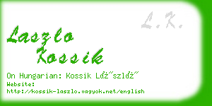 laszlo kossik business card